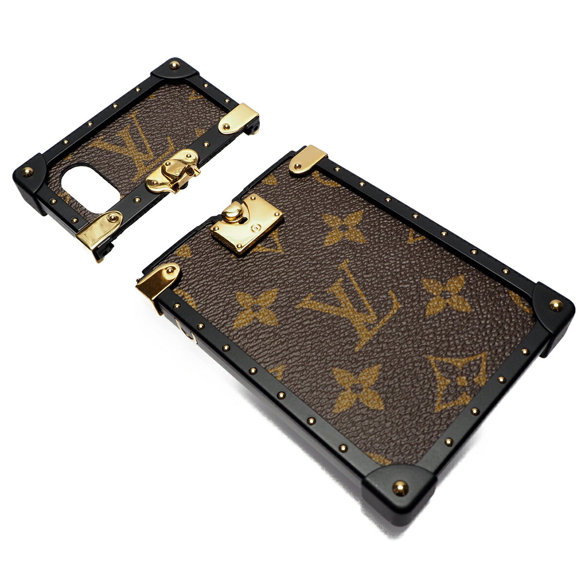 【中古】【非常に良い】 LOUIS VUITTON ルイ・ヴィトン スマホケース iPhoneケース 携帯ケース アイ・トランク iPhoneX & iPhoneXS ストラップ付き モノグラムキャンバス 茶色 M62618