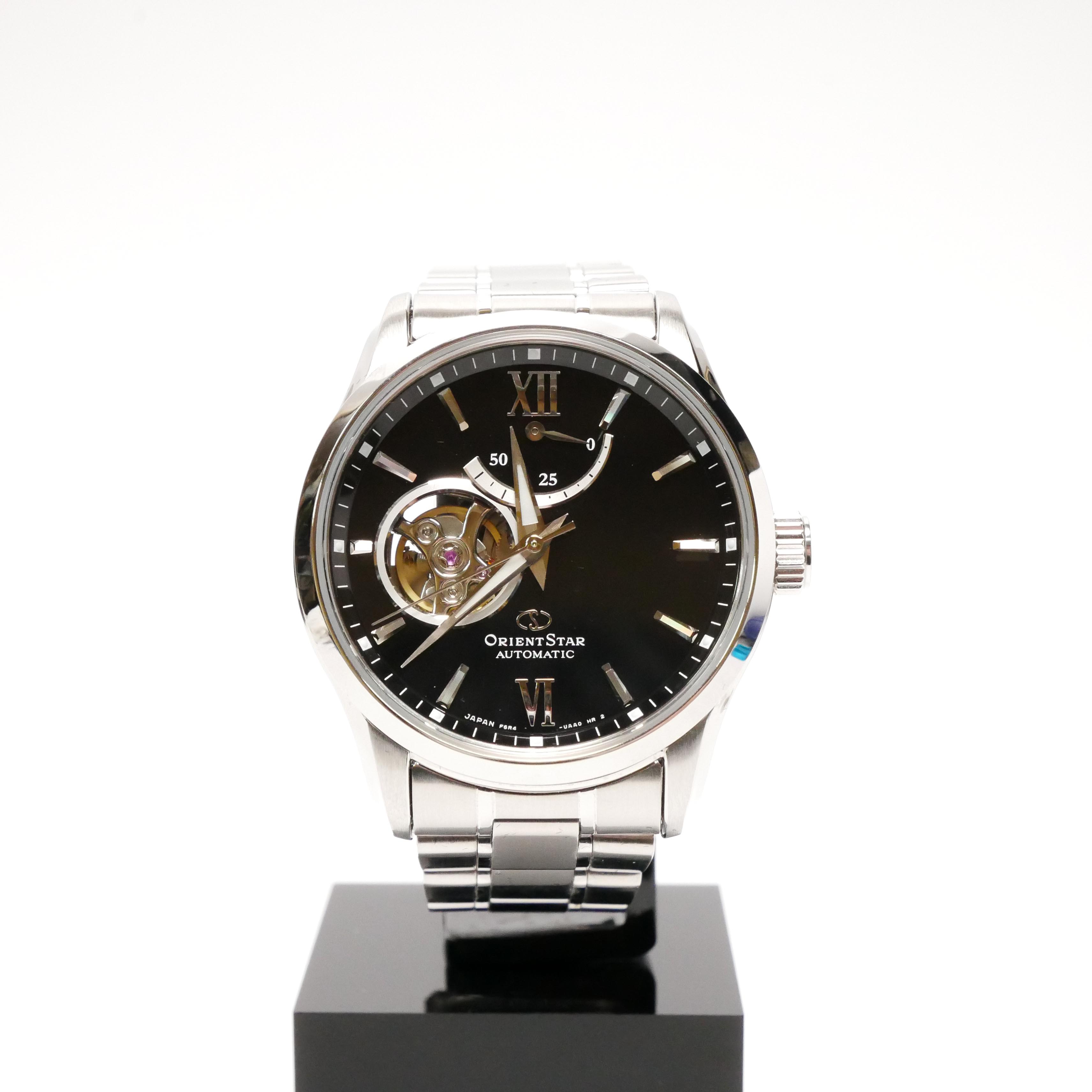 サファイア Orient Star オリエントスター パワーリザーブ 時計 腕時計 メンズ 機械式 10気圧防水 アナログ シースルーバック サファイアクリスタル/ステンレス シルバー/ブラック RK-AT0001B：ZEROSIX ブランド