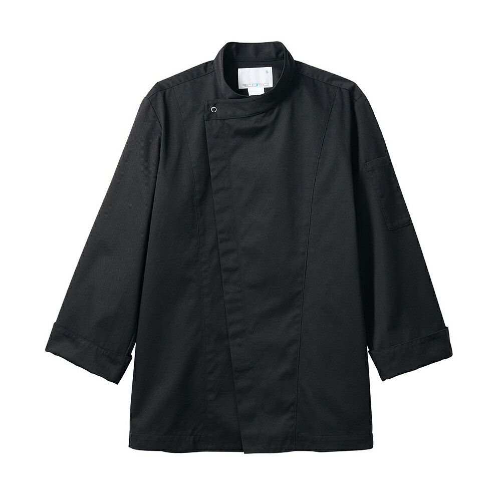 住商モンブラン コックコート兼用長袖 黒 SS 6-1013 SS S M L LL 3L 作業着 作業服 ユニフォーム タウ..