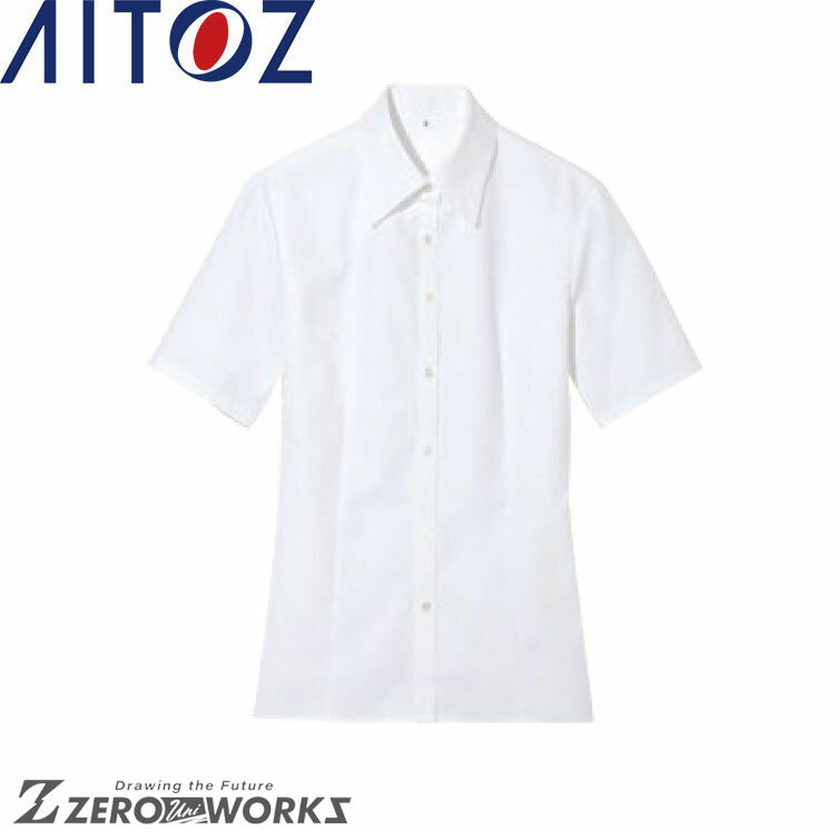乐天商城 - アイトス AITOZ 866005 レディース半袖ブラウス 5 7 9 11 13 15 17 19 21 23 オールシーズン対応【 ワークウェア 作業着 作業服 ユニフォーム 送料無料 】