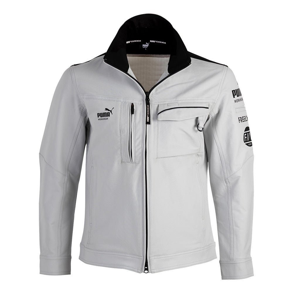 乐天商城 - 【数量限定】PUMA × ヒロミ コラボ ワークジャケット メンズ ハチオウジ工務店 F//H プーマ PW3041G 作業服 作業着 4WAYストレッチ 動きやすい 現場 プロ仕様 DIY 建設 ガレージ モータースポーツ デザイン かっこいい 上着 ブルゾン ジャンパー セットアップ可【送料無料】