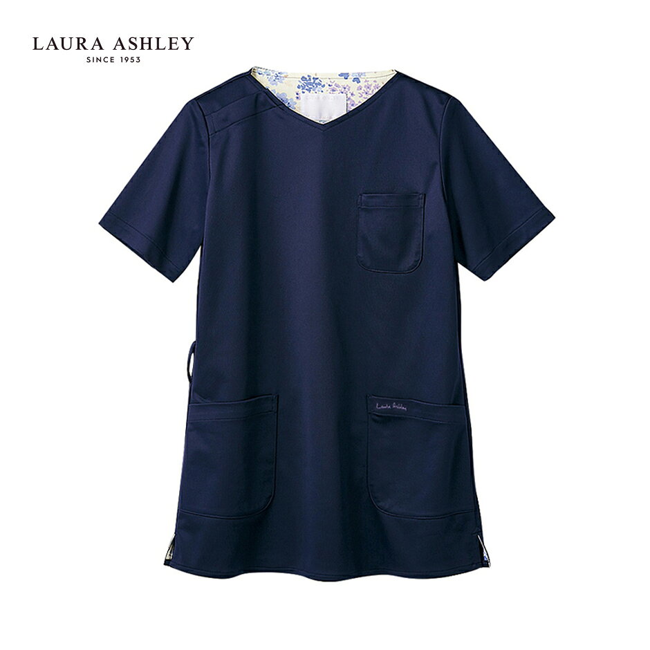 住商 モンブラン スクラブレディス半袖ネイビー／アメリブルー LW603-93 SS S M L ...