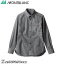 住商 モンブラン シャツ兼用長袖ブラックミニチェック BW2505-12 SS S M L LL 3L オールシーズン対応 montblanc チームウェア 調...