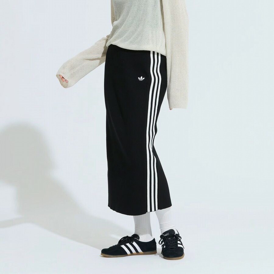 Ȥ㤨(ǥꥸʥ륹 adidas originals ǥ顼 ˥å ꡼ȥ饤ץ  ǥ  WH765 JW2662 WOMEN'S ADICOLOR KNITTED THREE-STRIPES SKIRT BLACKפβǤʤ12,100ߤˤʤޤ