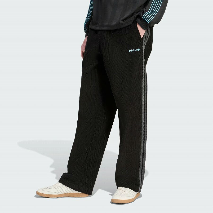 (アディダスオリジナルス) adidas Originals コーデュロイパンツ ジャージ モダン スリーストライプ ボトムス メンズ KS202 JX3107 MEN 039 S CORDUROY PANTS BLACK × GREY SIX