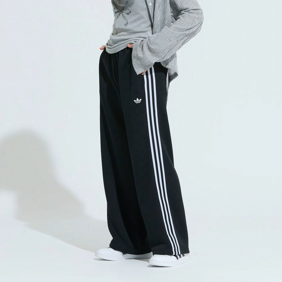 アディダスオリジナルス adidas Originals アディカラー ファイアーバード ニット トラックパンツ ジャージ スリーストライプ レトロ ワイド ボトムス レディース ウィーメン HL370 JV7525 WOMEN'S ADICOLOR FIREBIRD KNIT TRACK PANTS BLACK