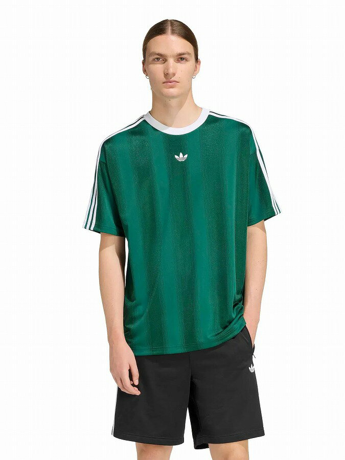 (アディダスオリジナルス) adidas Originals アディカラー ジャカード ジャージーTシャツ ストリート 通勤 レジャー ストリート メンズ HM290 KD5834 MEN'S ADICOLOR JACQUARD JERSEY COLLEGIATE GREEN