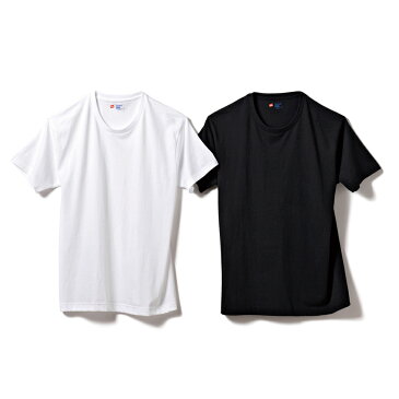 ヘインズ【2枚組】クルーネックTシャツ H5220 998 JAPAN FIT BLUE PACK CREW NECK 2 SHEETS T-SHIRT ジャパンフィット ブルーパック WHITE＋BLACK