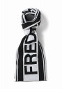 tbhy[ XJ[t }t[ C4107 843 FRED PERRY SCARF BLACK ~ SNOW WHITE