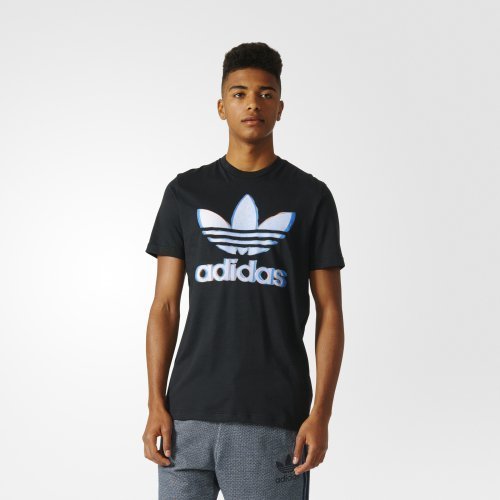 アディダスオリジナルス adidas Originals オリジナルストレフォイルTシャツ BQ3074 BLUR TREFOIL TEE BLACK