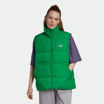 アディダスオリジナルス adidas Originals ダウンパファーベスト 防寒着 通勤 ストリート GD2521 WOMEN DOWN PUFFER VEST GREEN