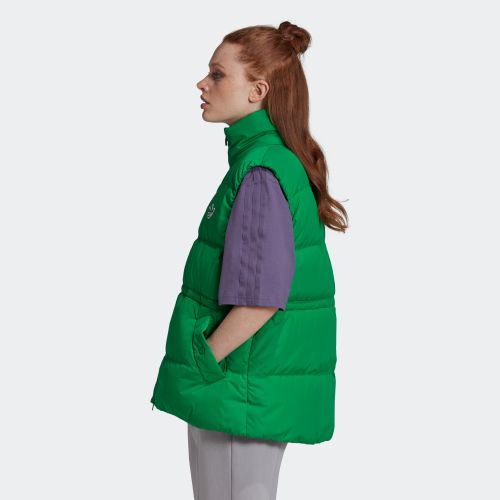 アディダスオリジナルス adidas Originals ダウンパファーベスト 防寒着 通勤 ストリート GD2521 WOMEN DOWN PUFFER VEST GREEN