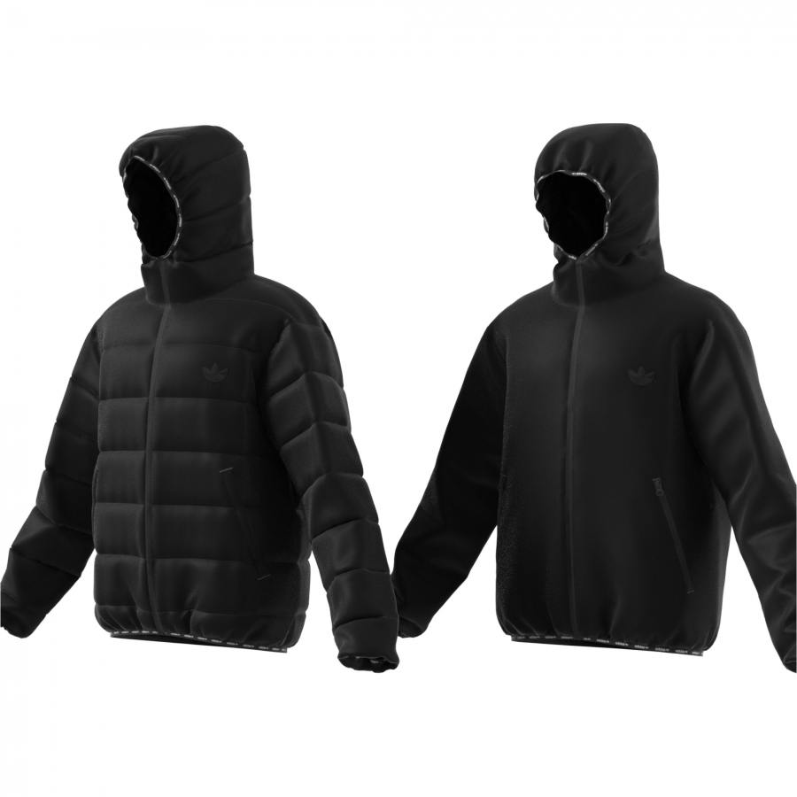 アディダスオリジナルス adidas Originals リバーシブルダウンパファージャケット REVERSIBLE DOWN PUFFER JACKET GE1282 BLACK