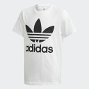 アディダスオリジナルス adidas Originals 子供用トレフォイルTシャツ キッズ ジュニア ユニセックス KIDS TREFOIL TEE DV2904 WHITE × BLACK