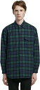 フレッドペリー フレッドペリー 長袖キルティングタータンシャツ アウター 防寒着 メンズ 2605 01 QUILTED TARTAN SHIRT NA​VY