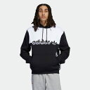 アディダスオリジナルス adidas Originals 大きいサイズまで スプリットパーカー フーディー H31271 SPLIT HOODIE BLACK × WHITE