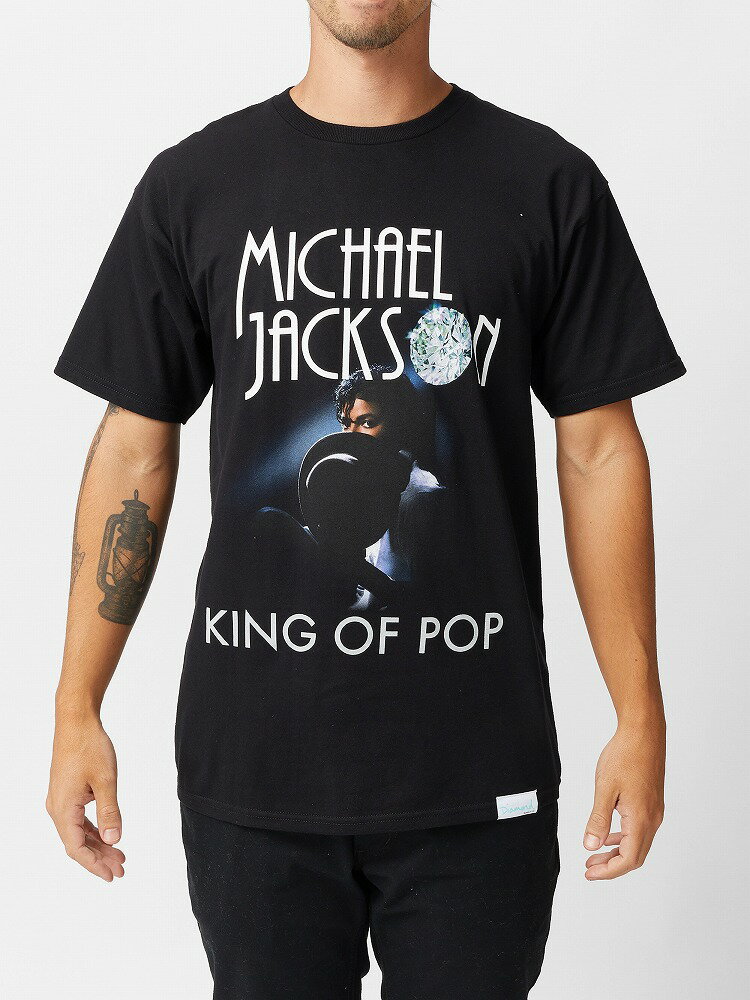 ɥץ饤 Diamond SUPPLY CO. x MICHAEL JACKSON ޥ른㥯󥳥 󥰥֥ݥåȾµT  ȥåץ ȥ꡼ C18DMPA120S KING OF POP TEE BLACK