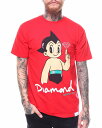 ダイヤモンドサプライ Diamond SUPPLY CO. × ASTRO BOY 鉄腕アトムプリントTシャツ 半袖Tシャツ ストリート メンズ C18DMPA062S ASTRO BOY ASTRO BOY GEMSTONE TEE RED