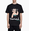 ダイヤモンドサプライ Diamond SUPPLY CO. × ASTRO BOY 鉄腕アトムプリントTシャツ 半袖Tシャツ ストリート メンズ C18DMPA062S ASTRO BOY ASTRO BOY GEMSTONE TEE BLACK