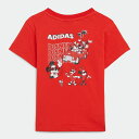 アディダスオリジナルス adidas Originals キッズ ディズニーコラボTシャツ ミッキー フレンズ Tシャツ 通園 HF7522 KIDS DISNEY MICKEY FRIENDS T-SHIRT VIVID RED