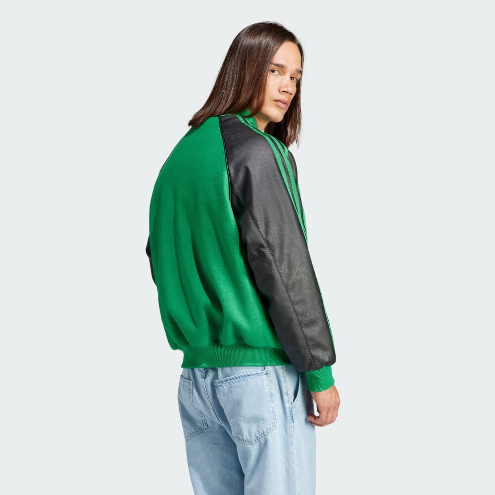 アディダスオリジナルス adidas Originals 大きいサイズ3XL SST ボンバージャケット 防寒 通勤通学 ストリート メンズ MENS SST BOMBER JACKET EA084 HZ0696 GREEN × BLACK