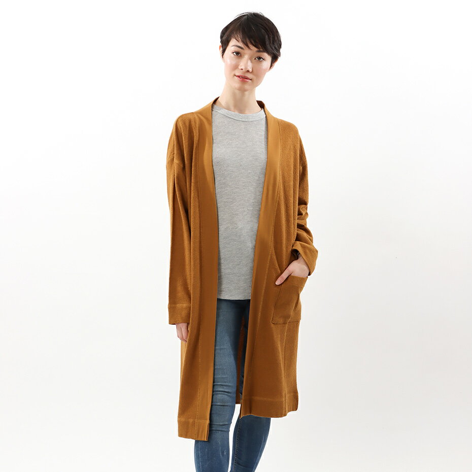 ヘインズ ソフトジャガード ロングカーディガン レディース WOMEN HW4U503 880 HANES UNDIES SOFT JACQUARD LONG CARDIGAN BRITISH TAN