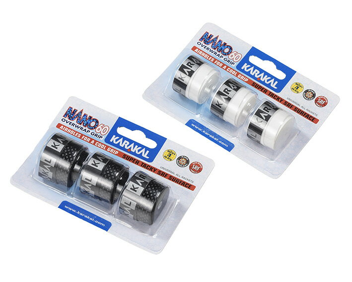 テニス バドミントン スカッシュ クロスミントン グリップテープ NANO 60 (3本入) KARAKAL カラカル【あす楽対応】通販格安セール情報 楽天 通販