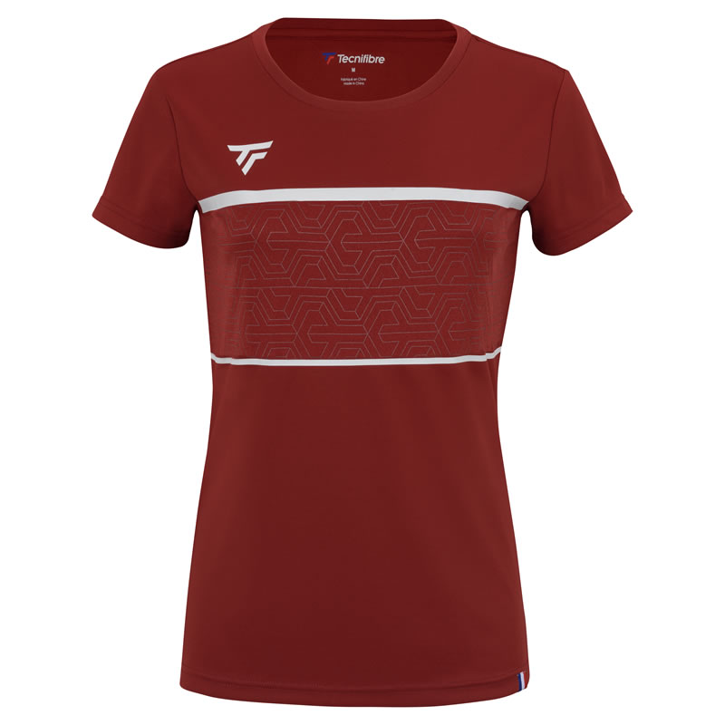 Tecnifibre テクニファイバー W.TEAM TECH TEE CARDINAL 女性用