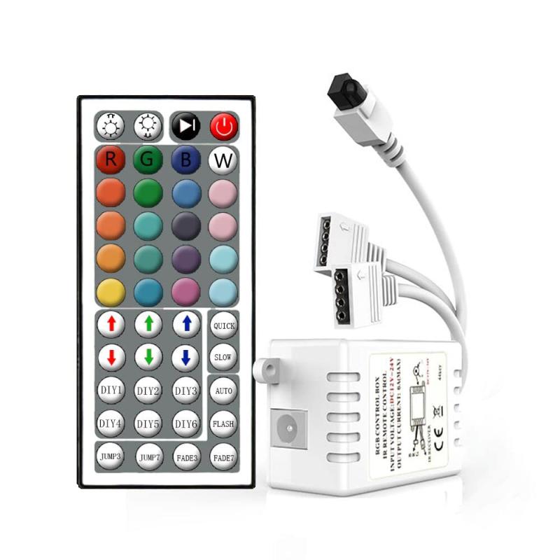 Aotealit LED テープライト コントローラー RGB テープ用 リモコン 調光 調色 IRコント 4ピン 44キーリ..