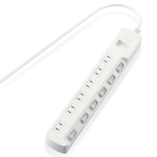 エレコム 電源タップ 個別スイッチ 省エネ ほこり防止シャッター付き スイングプラグ 6個口 3m ホワイト T-E6A-2630WH エレコム 電源タップ 個別スイッチ 省エネ ほこり防止シャッター付き スイングプラグ 6個口 3m ホワイト T-E6A-2630WH