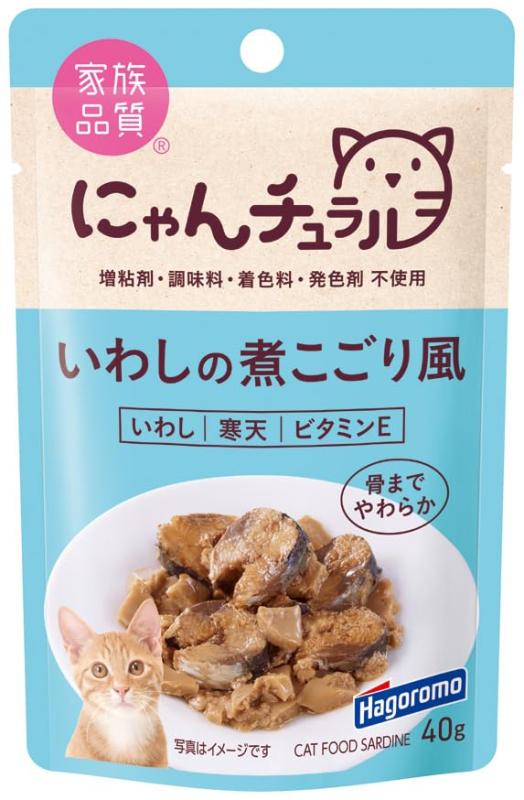 にゃんチュラル いわしの煮こごり風 キャットフード パウチ 40g×12個 (まとめ買い)