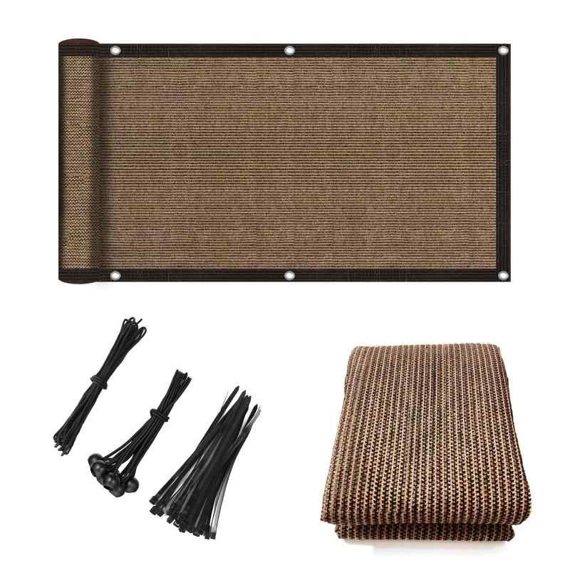 ベランダ 目隠し シェード 600×100cm サンシェード ベランダ バルコニーシェード ベランダ目隠し 風通し良い 目隠しフェンス マンション プライバシー保護 日除け シェード 遮光 ひよけ