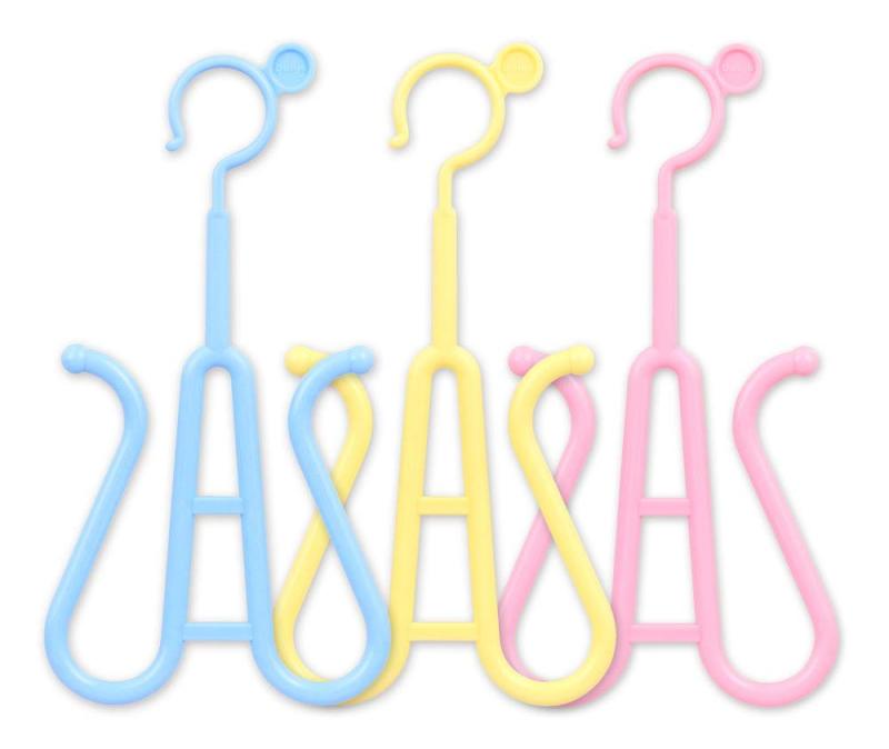ダイヤ (daiya) 洗濯 物干し ハンガー 靴 ベビー キッズ 3個セット 対応サイズ 11cm~26cm 横ズレ 防止 連結 省スペース シューズハンガー 030040