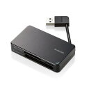 エレコム カードリーダー USB3.0対応 37+5メディア対応 ケーブル長6cm ケーブル収納 SD/microSD/CF他 ブラック MR3-K303BK(2)