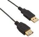 バッファロー BUFFALO USB2.0延長ケーブル (A to A) スリムタイプ ブラック 2m BSUAASM220BK(2)
