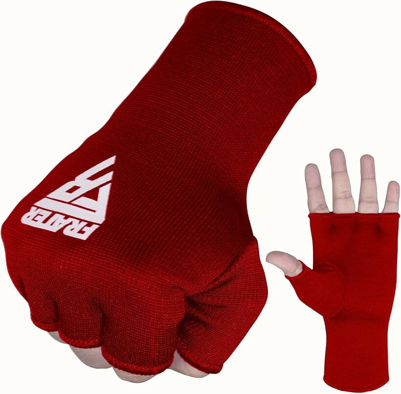 Training Goods - Frater インナーグローブ バンテージ ボクシング MMA ボクシング用グローブ キックボクシング メンズ レディース 両手セット パンチング ミット打ち ハンドラップ (レッド, M)