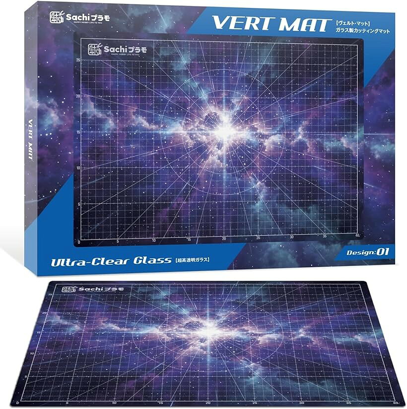 バリエーションコード : 2brdn0jflc商品コード2brdvxtf41商品名VERTマット Ultra-Clear ガラス製 カッターマット カッティングマット 高機能 高汎用 高耐久 作業用デスクボード シート ガンプラ プラモデル 模型 ハンドメイド vert-ma-01ブランドSachiプラモカラークリアサイズ等A3「ガラス製カッティングマット」高硬度ガラスを採用したガラス製カッティングマット。プラモデル・ハンドメイド等、制作時のカット作業やパーツ加工を安定して行え、反りや歪みが出にくい設計です。「刃が沈まない、正確なカット」一般的なゴム・PVC製マットと異なり、刃が沈み込まないため直線カットが正確。デザインナイフ・カッターの操作性が向上し、ゲート処理やデカール作業も快適です。「美しさと実用性を両立」透明感と高級感のあるガラス素材に、作業を妨げないデザインを融合。作業台に置くだけで制作環境を格上げし、幻想的な作業空間を演出します。「大小2サイズ展開」作業スペースや用途に合わせて選べる2サイズ。卓上作業・省スペース環境から本格的な模型制作まで、プラモデル・ガンプラ・模型工作に幅広く対応します。※ 他ネットショップでも併売しているため、ご注文後に在庫切れとなる場合があります。予めご了承ください。※ 品薄または希少等の理由により、参考価格よりも高い価格で販売されている場合があります。ご注文の際には必ず販売価格をご確認ください。※ 沖縄県、離島または一部地域の場合、別途送料の負担をお願いする場合があります。予めご了承ください。※ お使いのモニタにより写真の色が実際の商品の色と異なる場合や、イメージに差異が生じることがあります。予めご了承ください。※ 商品の詳細（カラー・数量・サイズ 等）については、ページ内の商品説明をご確認のうえ、ご注文ください。※ モバイル版・スマホ版ページでは、お使いの端末によっては一部の情報が表示されないことがあります。すべての記載情報をご確認するには、PC版ページをご覧ください。