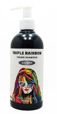 トリプルレインボー カラーシャンプー シルバー 300ml"トリプルレインボー カラーシャンプー　SILVER 11種類のアミノ酸×10種類の保湿成分がカラー後の傷んだ髪に 潤いやツヤを与えます。シャンプーしながら色味を補うことで...