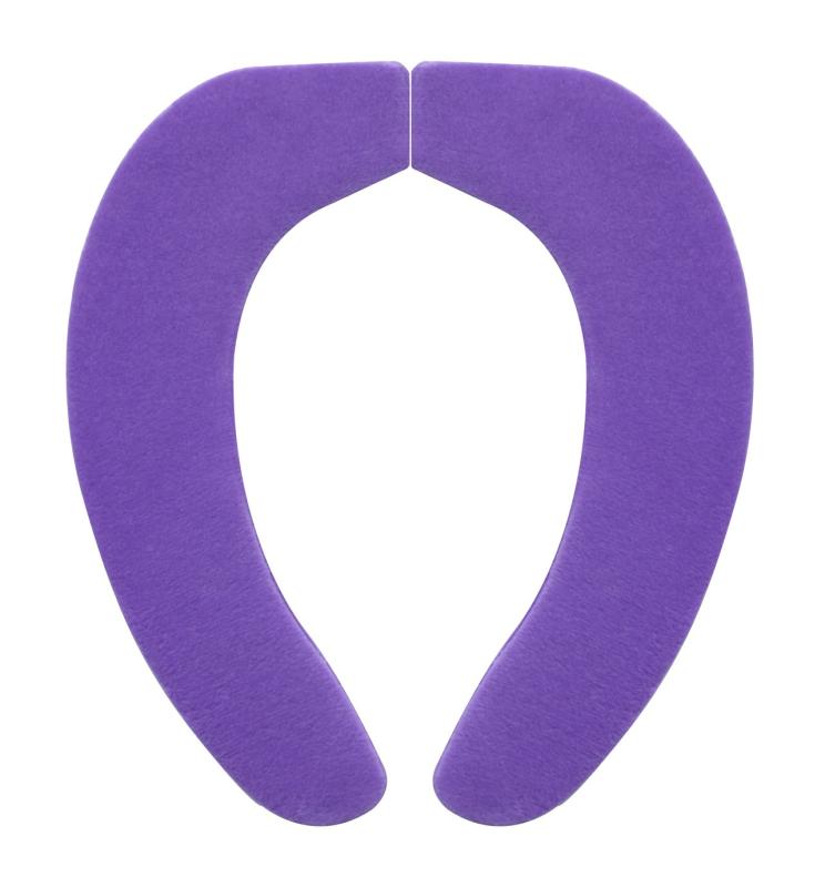 【日本製 消臭 洗える】サンコー ずれない ふんわりタイプ トイレ 便座カバー 9mm バイオレット おくだ..