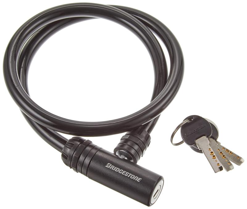 ブリヂストン(BRIDGESTONE) アルロック 自転車 鍵 ワイヤーロック ブラック 盗難防止 防犯 直径12×80cm WLーAD.B(4)