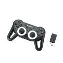 エレコム ゲームパッド ワイヤレス接続 12ボタンアナログスティック搭載 振動/連射 高耐久 ブラック JC-U3412SBK