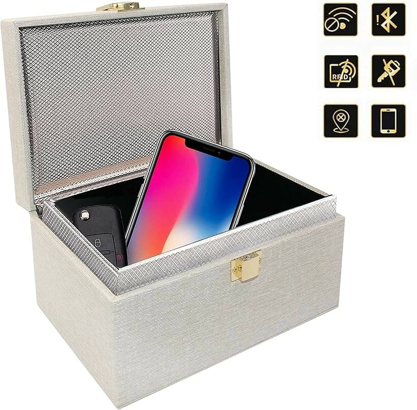 リレーアタック スマートキーケース リレーアタック防止 ボックス ベージュ (ベージュ)
