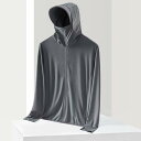 マウンテンパーカー 男女兼用 薄手 接触冷感 UVカット フード付き ジャケット 釣り 登山 サイクリング 黒 白 灰色 青 紺
