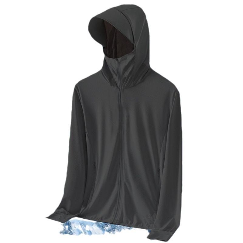 マウンテンパーカー メンズ 接触冷感 ラッシュガード 薄手 通気性 撥水 速乾 UVカット 紫外線対策 フー..