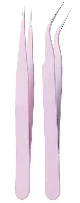 精密 ピンセット 2本セット ピンセット ステンレス製 DIY 手芸 ハンドメイド制作 つけまつ毛 プラモデ..
