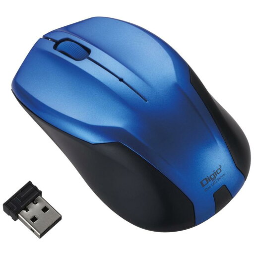 Digio2 マウス 無線 静音 3ボタン BlueLED ブルー 48307 Digio2 マウス 無線 静音 3ボタン BlueLED ブルー 48307