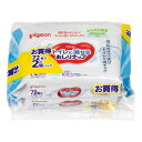 【おしりふき】ピジョン Pigeon トイレに流せるおしりナップ ふんわり厚手 白 72枚×2個パック(144枚)(4)