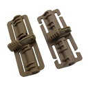 タクティカルベスト MOLLE ウエストベルト クイックリリースバックル EDC 高品質ナイロン製 高速解放バックル アダプター サバイバルゲーム 耐摩耗性(x2)