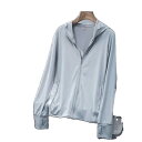 アウトドア用ウインドブレーカー メンズ レディース 接触冷感 スポーツ用日焼け止め服 薄手 釣り用アウター 銀灰色 玉月蘭 玉石白 S M L XL 2XL 3XL 4XL 5XL