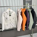 ジャケット メンズ 男性用 秋冬 防撥水 アウター 立体裁断 スポーツ アウトドアウェア 配色 ブラック ホワイト グリーン オレンジ パープル ピンク系